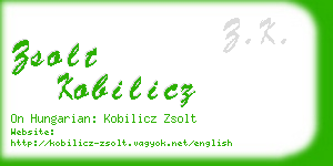 zsolt kobilicz business card